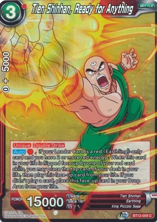 Tien Shinhan, Ready for Anything - BT12-009 - Common Foil