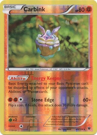 Carbink - 49/124 - Rare Reverse Holo