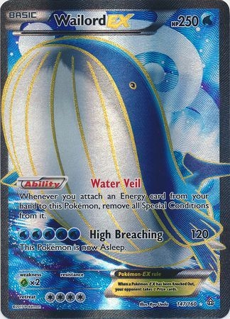 Wailord EX - 147/160 - Full Art Ultra Rare