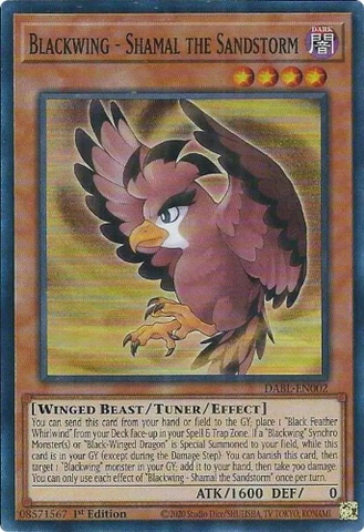 Blackwing - Shamal the Sandstorm - DABL-EN002 - Super Rare 1st Edition
