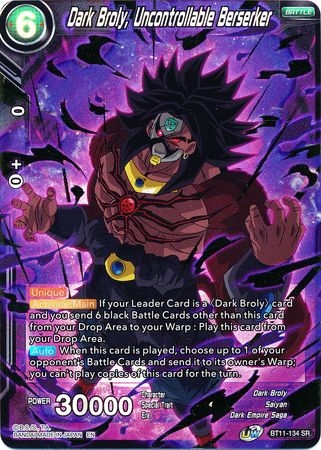 Dark Broly, Uncontrollable Berserker - BT11-134 - Super Rare