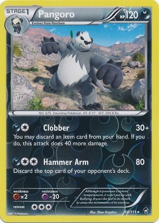 Pangoro - 68/111 - Rare Reverse Holo