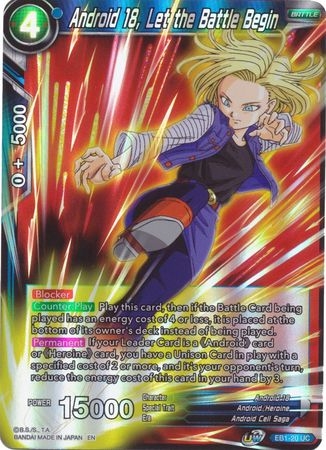 Android 18, Let the Battle Begin - EB1-20 - Uncommon Foil