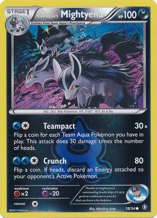 Team Aqua's Mightyena - 18/34 - Common Reverse Holo