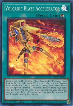 Volcanic Blaze Accelerator - LD10-EN021 - Super Rare 1st Edition