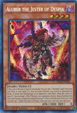 Aluber the Jester of Despia - MP22-EN123 - Prismatic Secret Rare 1st Edition