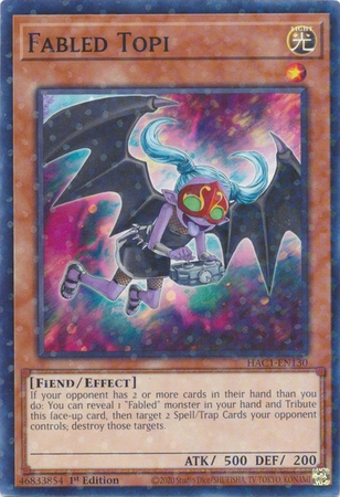 Fabled Topi - HAC1-EN130 - Duel Terminal Common Parallel 1st Edition