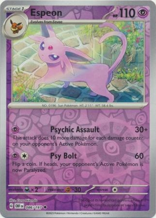 Espeon - 086/197 - Uncommon Reverse Holo