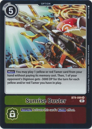 Sunrise Buster - BT9-099 R - Rare