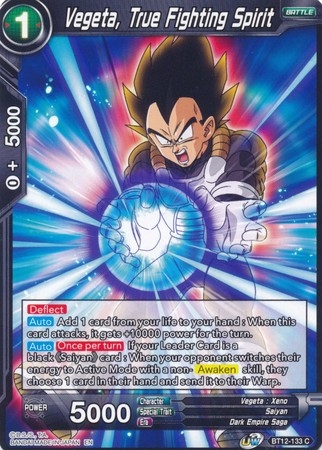 Vegeta, True Fighting Spirit - BT12-133 - Common