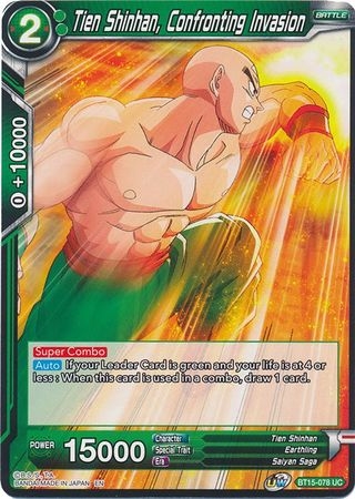 Tien Shinhan, Confronting Invasion - BT15-078 - Uncommon