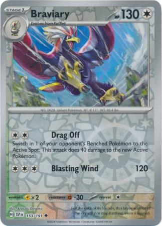 Braviary - 153/191 - Uncommon Reverse Holo