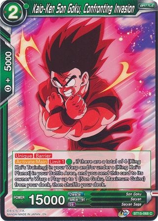 Kaio-Ken Son Goku, Confronting Invasion - BT15-068 - Common