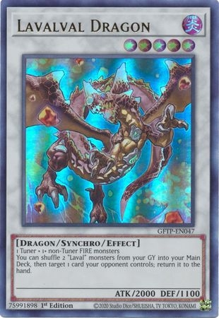 Lavalval Dragon - GFTP-EN047 - Ultra Rare 1st Edition