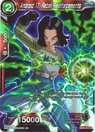 Android 17, Rebel Reinforcements (Reprint) - DB2-005 - Rare Foil