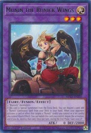 Munin the Runick Wings - MP23-EN250 - Rare 1st Edition