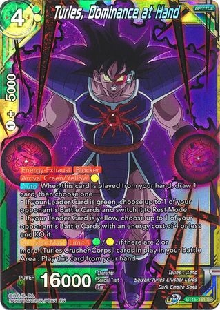 Turles, Dominance at Hand - BT15-151 - Super Rare