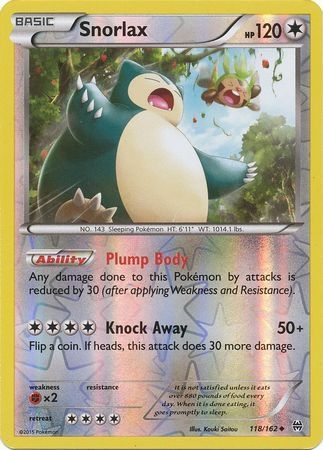 Snorlax - 118/162 - Uncommon Reverse Holo