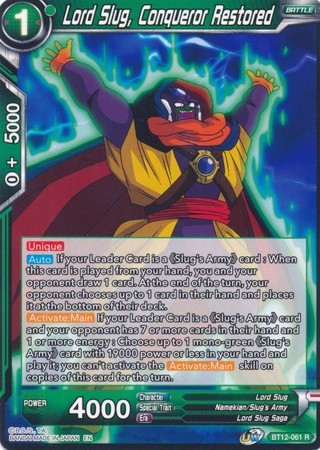 Lord Slug, Conqueror Restored - BT12-061 - Rare