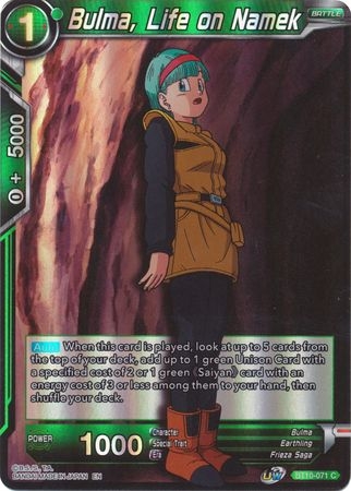 Bulma, Life on Namek - BT10-071 - Common Foil