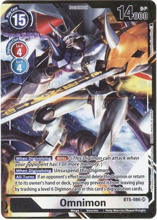 Omnimon (Alternate Art - Tomotake Kinoshita) - BT5-086 - Super Rare