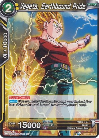 Vegeta, Earthbound Pride - BT10-106 - Common