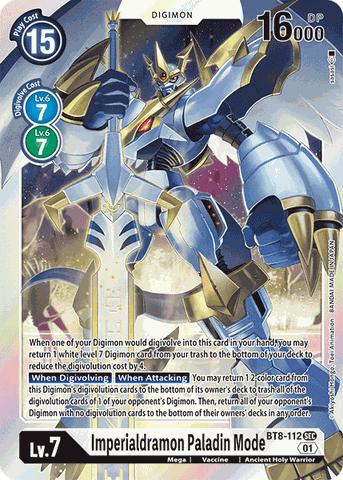 Imperialdramon Paladin Mode (Alternate Art) - BT8-112 SEC - Secret Rare