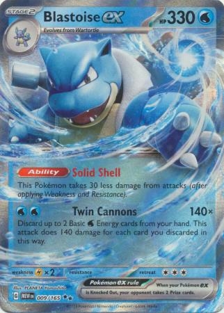 Blastoise ex - 009/165 - Ultra Rare