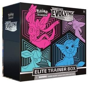 Sword & Shield Evolving Skies Sylveon, Espeon, Glaceon, Vaporeon Elite Trainer Box