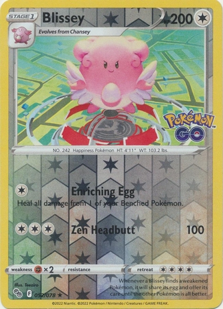 Blissey - 052/078 - Holo Rare Reverse Holo