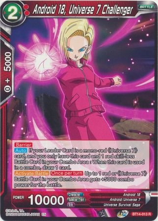 Android 18, Universe 7 Challenger - BT14-013 - Rare