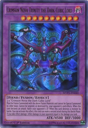 Crimson Nova Trinity the Dark Cubic Lord - MVP1-EN040 - Ultra Rare 1st Edition