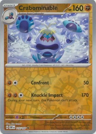 Crabominable - 115/197 - Uncommon Reverse Holo