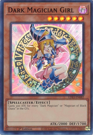 Dark Magician Girl (Red) - LDS3-EN082 - Ultra Rare 1st Edition