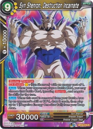 Syn Shenron, Destruction Incarnate - BT10-115 - Rare