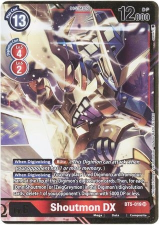 Shoutmon DX (Alternate Art) - BT5-019 - Super Rare