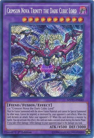 Crimson Nova Trinity the Dark Cubic Lord - MVP1-ENS40 - Secret Rare 1st Edition