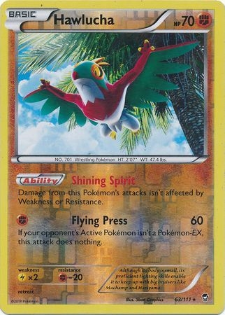 Hawlucha - 63/111 - Holo Rare Reverse Holo