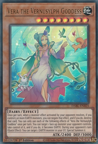 Vera the Vernusylph Goddess - DABL-EN025 - Ultra Rare 1st Edition