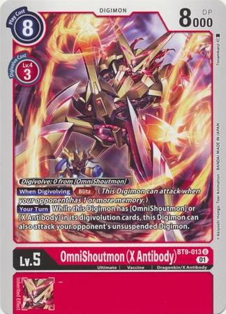 OmniShoutmon (X Antibody) - BT9-013 U - Uncommon