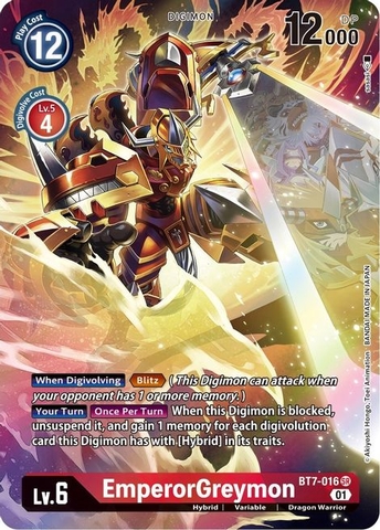 EmperorGreymon (Alternate Art) - BT7-016 SR - Super Rare