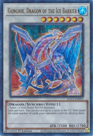 Gungnir, Dragon of the Ice Barrier HAC1-EN053 Duel Terminal Ultra Parallel 1st Ed