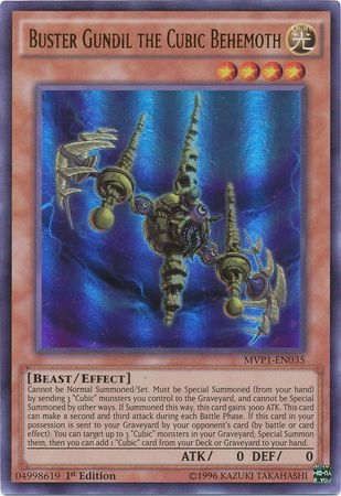 Buster Gundil the Cubic Behemoth - MVP1-EN035 - Ultra Rare 1st Edition