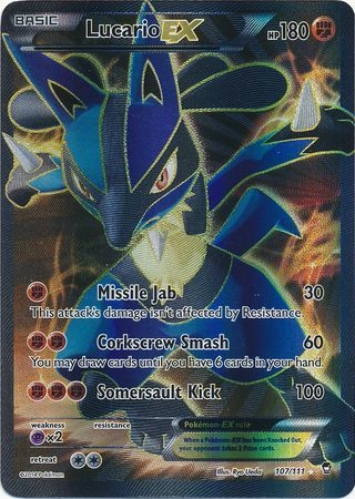 Lucario EX - 107/111 - Full Art Ultra Rare