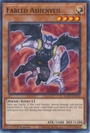 Fabled Ashenveil - HAC1-EN134 - Duel Terminal Common Parallel 1st Edition