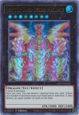 Hieratic Sun Dragon Overlord of Heliopolis - GFTP-EN052 - Ultra Rare 1st Edition