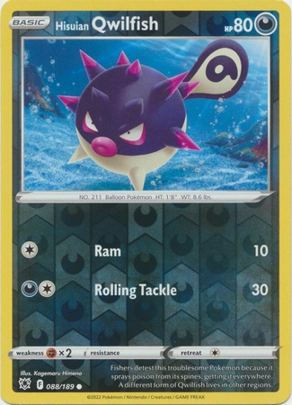 Hisuian Qwilfish - 088/189 - Common Reverse Holo