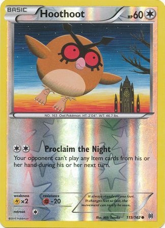 Hoothoot - 119/162 - Common Reverse Holo