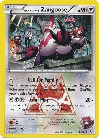 Team Magma's Zangoose - 22/34 - Common