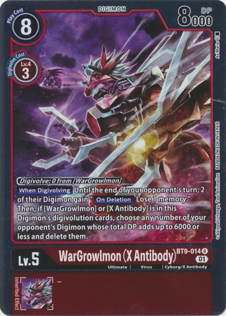 WarGrowlmon (X Antibody) - BT9-014 R - Rare